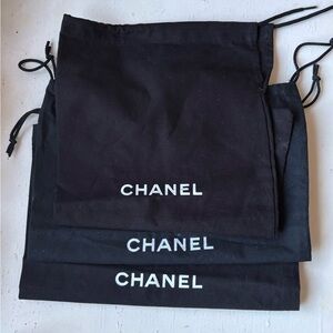 CHANEL Black Drawstring Dust Bags